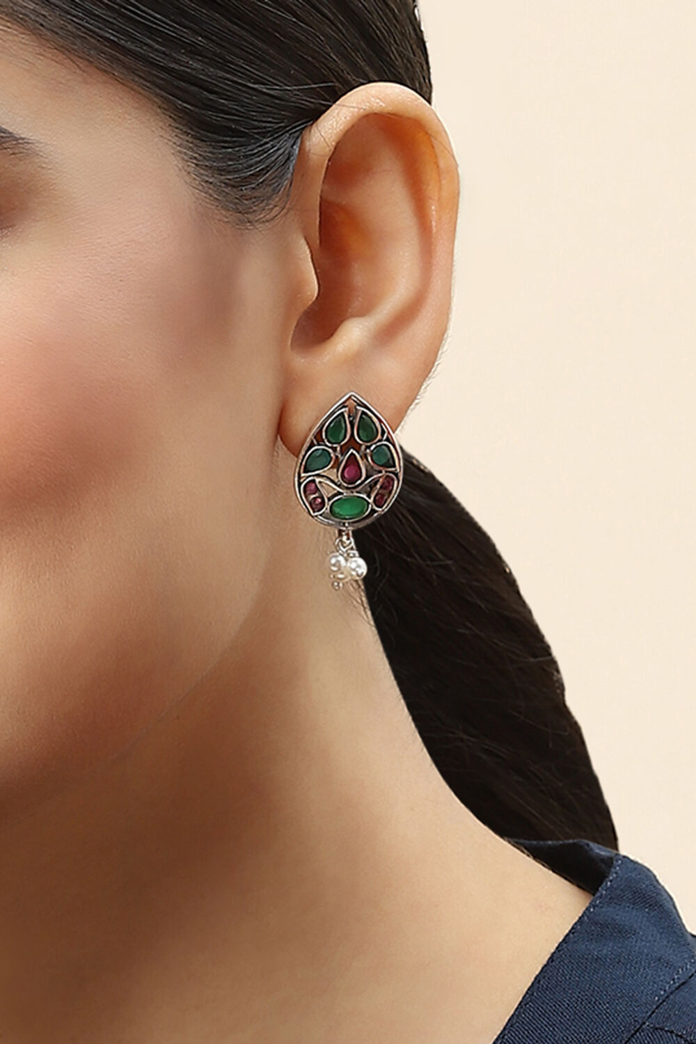 Pink 925 Sterling Silver Earrings image number 1