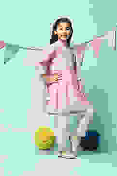 Lilac Silk Blend Gathered Kurta Straight Palazzo Suit Set image number 6