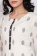 Ivory Eco Cotton Straight Yarndyed Kurta image number 1