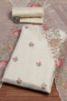 Beige Tissue Machine Embroidered Unstitched Suit Set image number 0