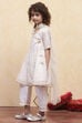 White Polyester Anarkali Suit Set image number 3