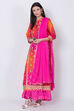 Pink Art Silk Straight Suit Set image number 2