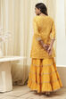 Ochre Yellow Embroidered Straight Suit Set image number 4