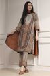 Brown Cotton Printed Straight Suit Set image number 6