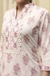 Blue Cotton Hand Embroidered Unstitched Suit Set image number 2