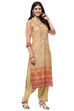 Mustard Chanderi Digital Print Unstitched Suit Set image number 6