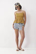 Yellow Cotton Tiered Top image number 0