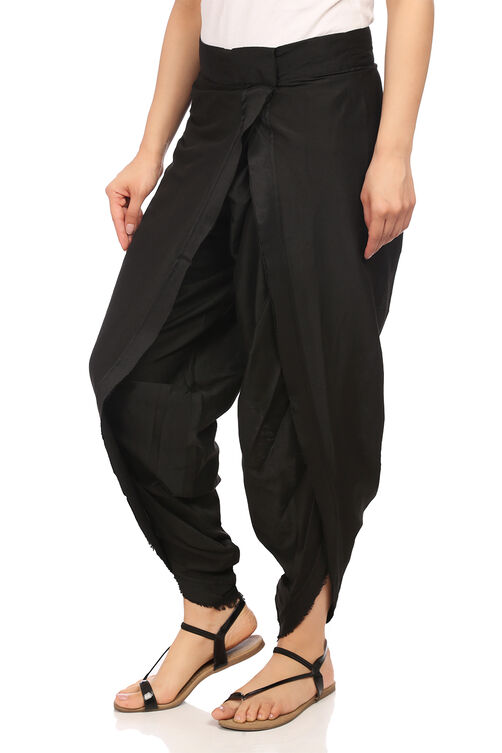 Cream Poly Viscose Petal Pants image number 1