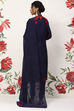 Indigo Cotton Blend Straight Kurta Suit Set image number 5