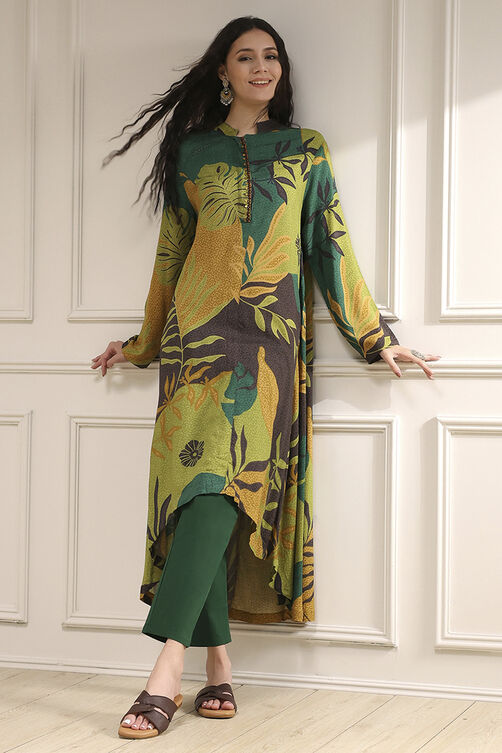 Multicolor Viscose Rayon Straight Printed Kurta image number 0