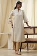 Fuchsia Cotton Printed A-Line Kurta image number 0
