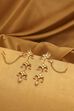 Gold Plated Brass Studded Kaanchain Earrings image number 0
