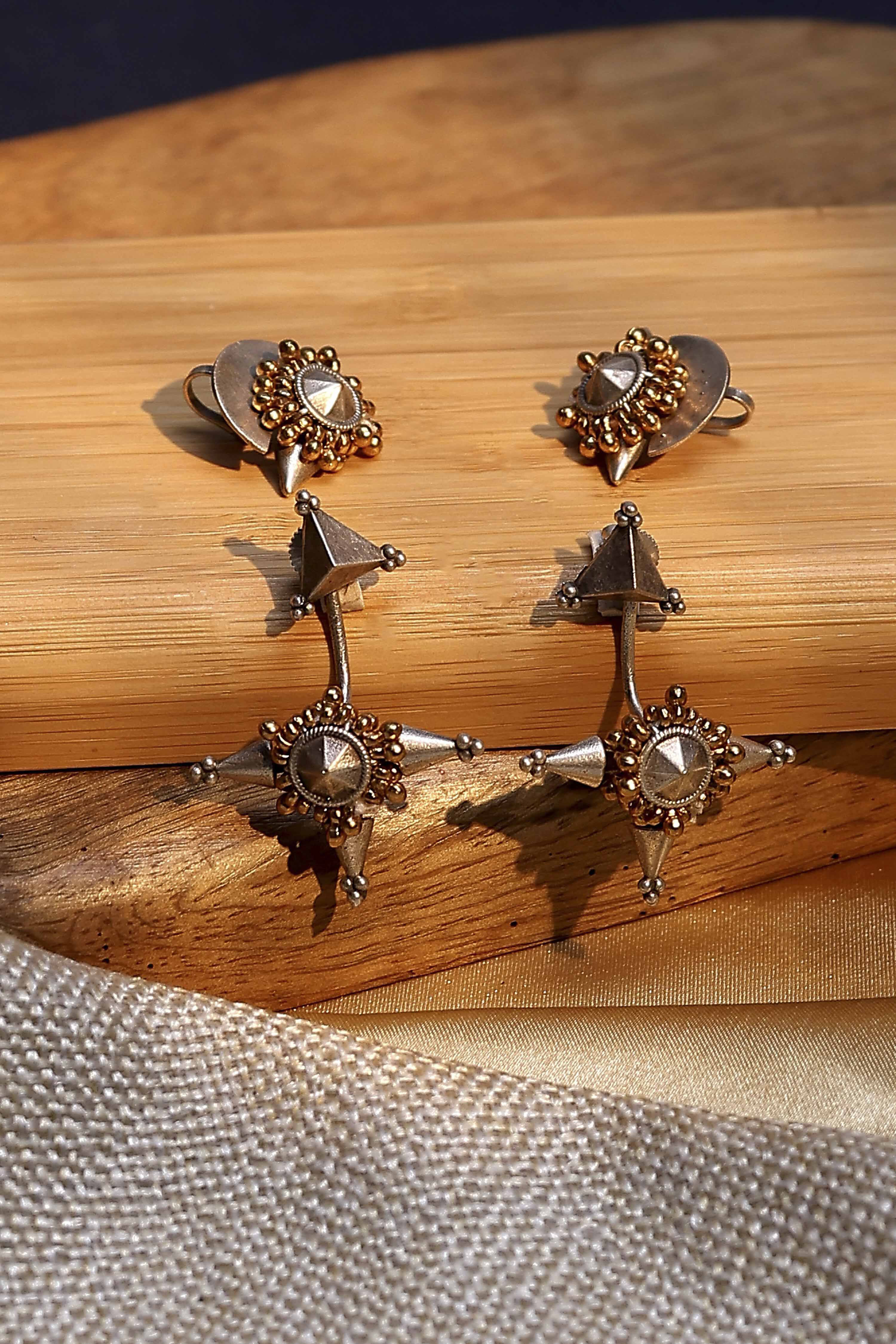 Oxid Gold Brass Earcuff image number 0