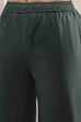 Green Cotton Flared Dyed Palazzo Pants image number 2