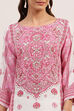 Pink Viscose Rayon Printed Straight Kurta image number 1