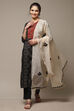 Black Cotton Printed Unstitched Suit Set image number 1