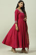 Teal Poly Viscose Anarkali Kurta Churidar Suit Set image number 6