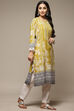 Denim Blue LIVA Straight Printed Kurta image number 4