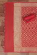 Pink Cotton Printed Embroidered Unstitched Suit Set image number 3