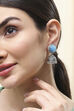 Light Blue Brass Jhumka image number 1