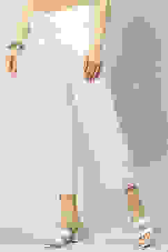 Off White Rayon Solid Palazzo image number 0