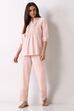 Blush Pink Cotton Straight Pant image number 0