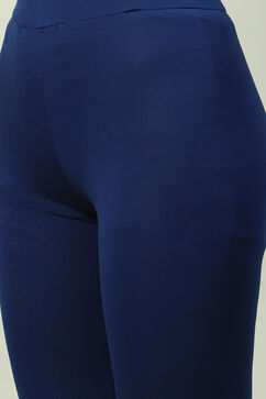 Deep Blue Solid Leggings image number 1