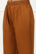 Tan Brown Mid-Rise Straight Palazzo image number 1