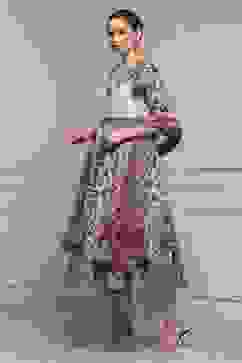 Aqua Cotton Anarkali Printed Suit Set image number 3