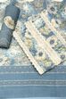 Grey Cotton Printed Unstitched Suit Set image number 0
