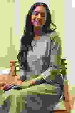 Green Pure Cotton Printed Straight Kurta image number 2