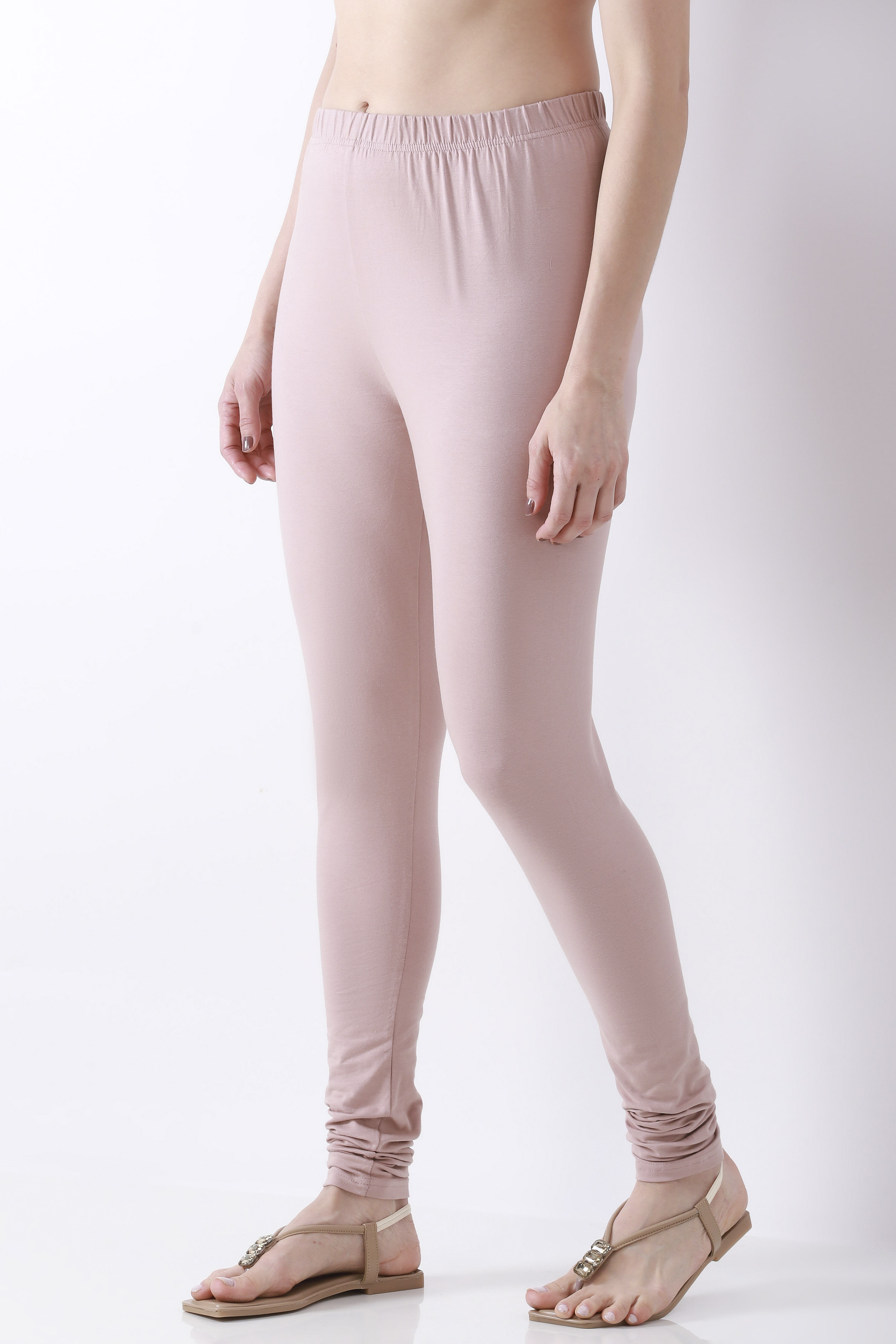 Pink Cotton Lycra Churidar image number 2