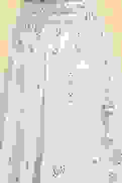 White Polyester Dyed Kalidar Lehenga Set image number 2