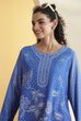 Blue Printed Straight Kurti image number 1