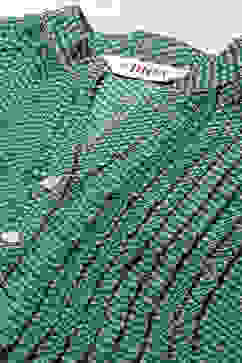 Teal Polyester Straight Printed Top image number 1