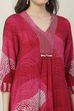 Pink Viscose Rayon Straight Suit Set image number 1