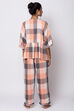 Peach Reversible Yarndyed Loungewear Set image number 6