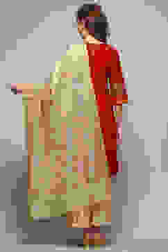 Gold-Toned Yard-Dyed Printed Dupatta image number 4