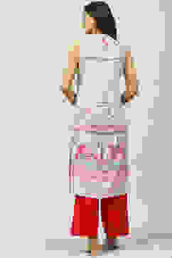 Green Art Silk Straight Printed Kurta image number 4