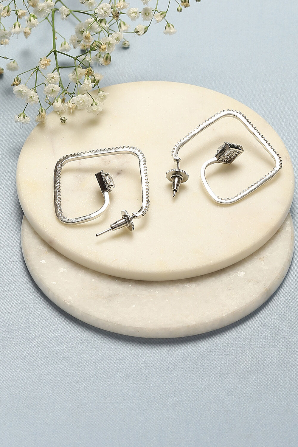 White Brass Earrings image number 2