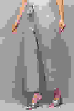 Powder Blue Cotton Straight Palazzo image number 2