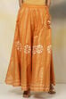 Mustard Cotton Flared Skirt image number 0