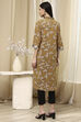 Mustard Yellow Cotton Printed Straight Kurta image number 3