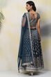Teal Straight Art Silk Lehenga Set image number 4