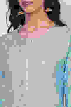 Blue Cotton Silk Straight Kurta Churidar Suit Set image number 1