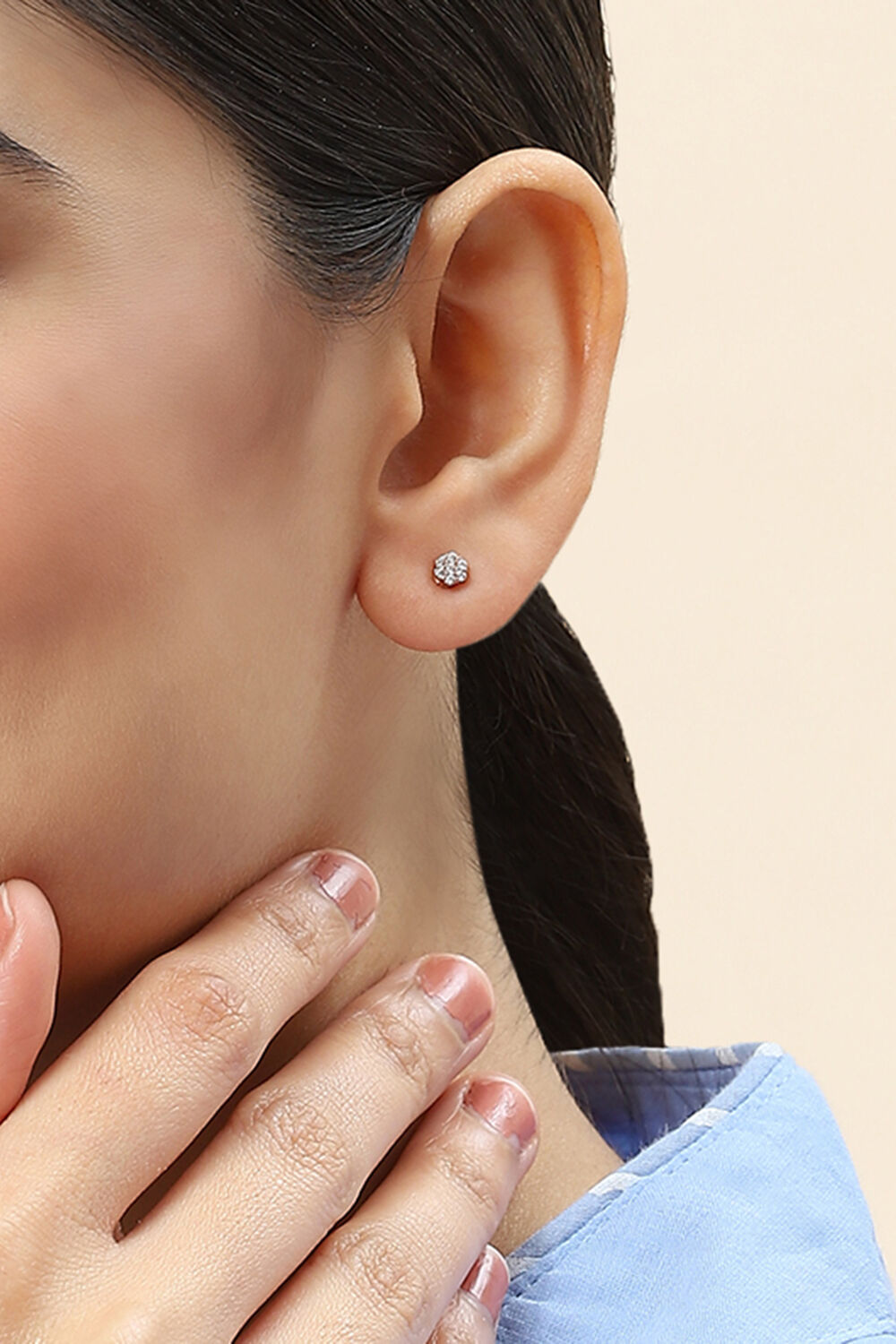 Gold 925 Sterling Silver Earrings image number 1