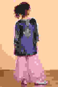 Teal Viscose Blend Straight Suit Set image number 4