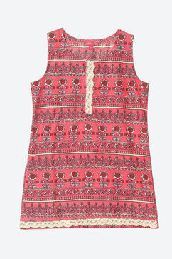 Pink Cotton Printed Top image number 0
