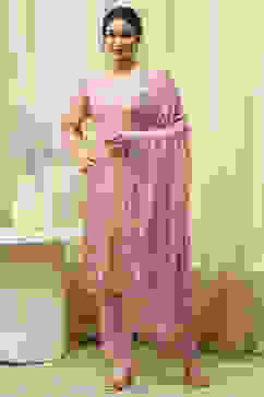 Coral Tissue Machine Embroidered Unstitched Suit Set image number 7