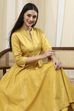 Lavender Cotton Layered Anarkali Dress image number 6